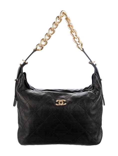 chanel hobo bag 2022|Chanel black hobo bag.